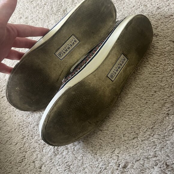 Sperry Top-Sider Size 7 Navy Red Sequin Dot Comfort Shoes - Picture 5 of 8